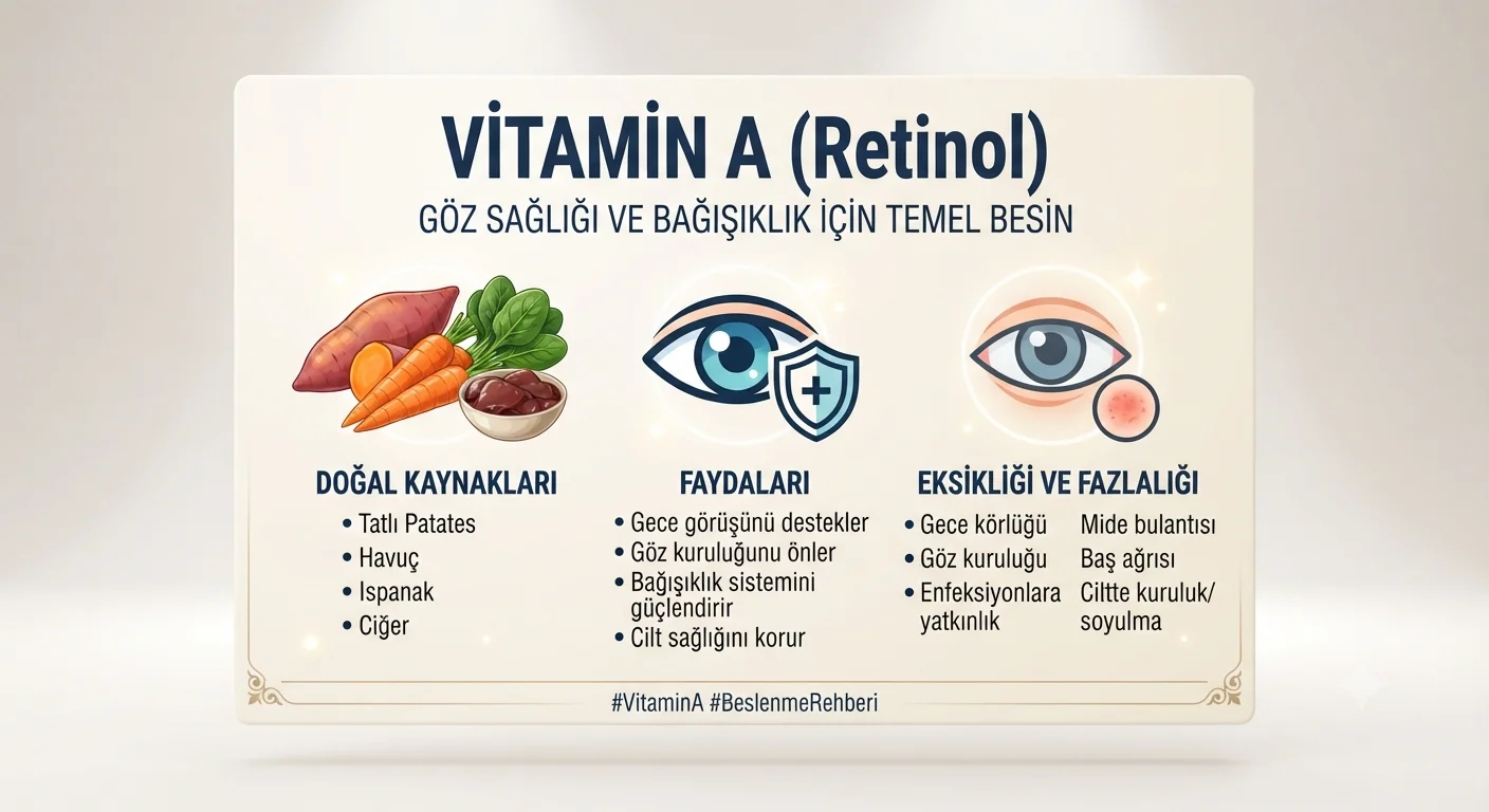 A Vitamini Eksikliğinde Ne Olur? Belirtileri ve Nedenleri