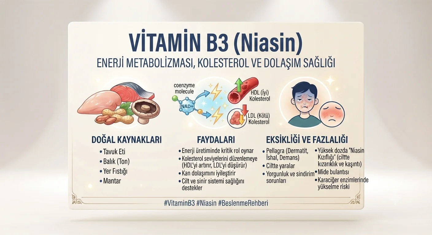 B3 Vitamini (Niasin) Faydaları ve Zararları