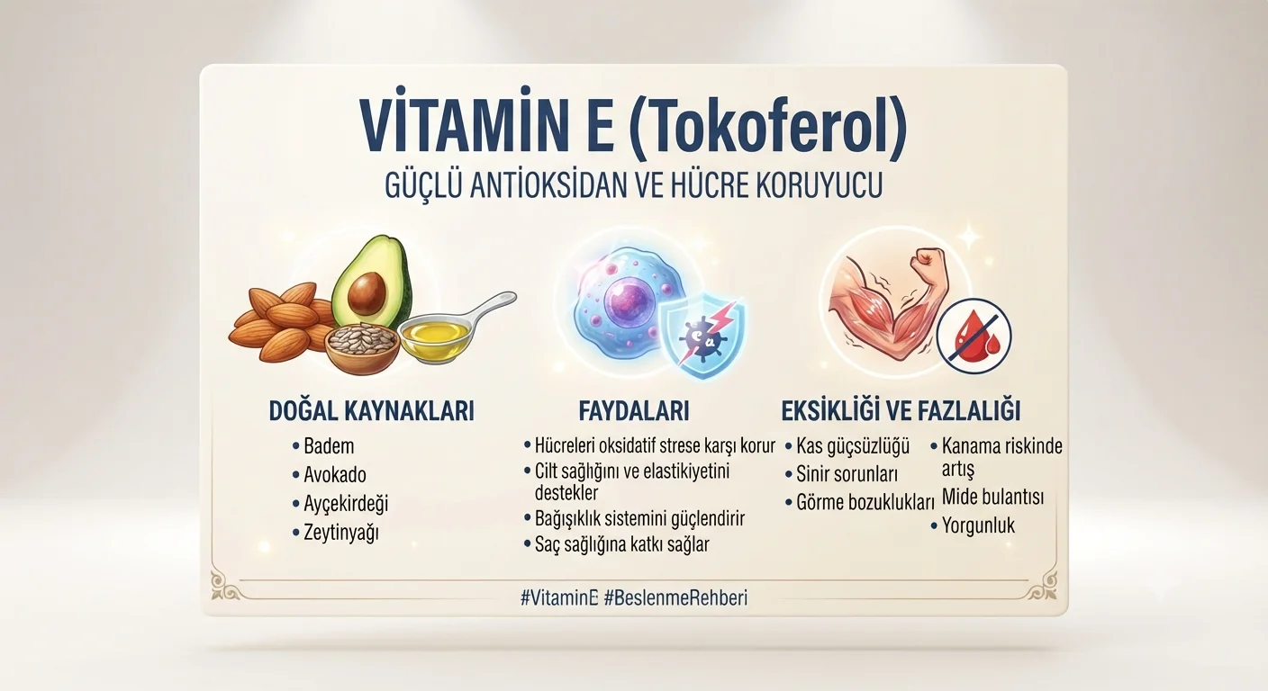 E Vitamini Eksikliğinde Ne Olur? Belirtileri ve Nedenleri