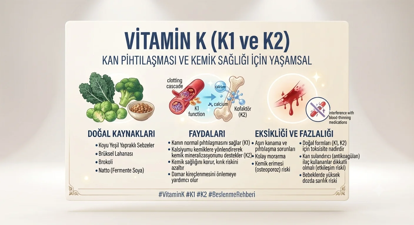 K Vitamini Faydaları ve Zararları
