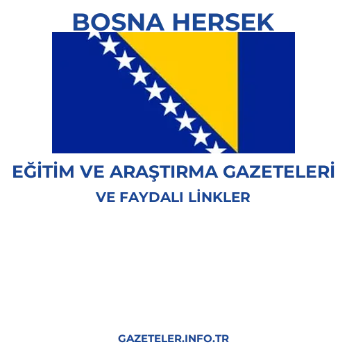 Bosna Hersek Eğitim Ve Araştırma Gazeteleri - Popüler gazetelerin kapakları