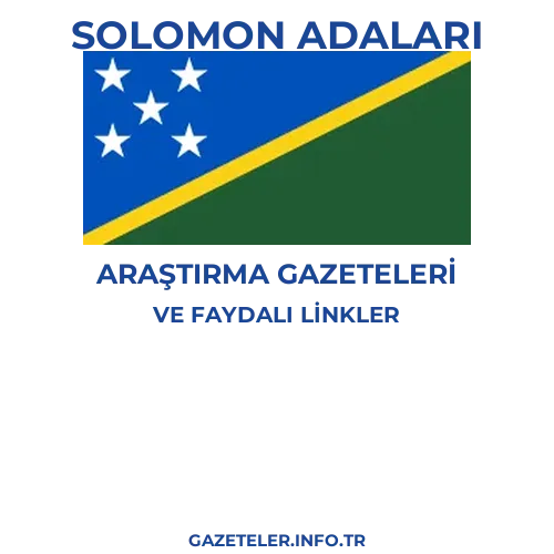 Solomon Adaları Araştırma Gazeteleri - Popüler gazetelerin kapakları