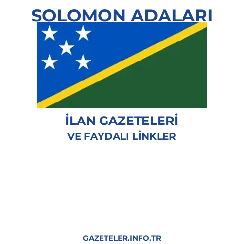 Solomon Adaları İlan Gazeteleri - Popüler gazetelerin kapakları