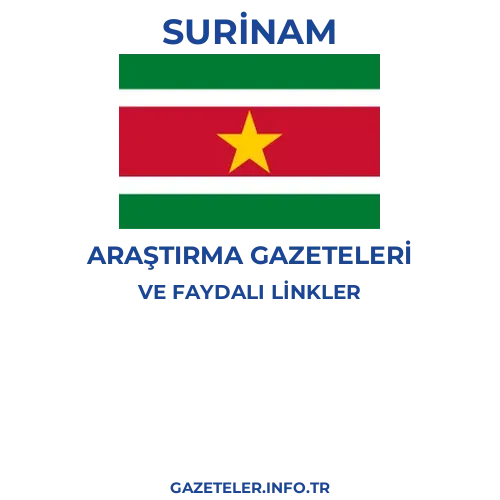 Surinam Araştırma Gazeteleri - Popüler gazetelerin kapakları